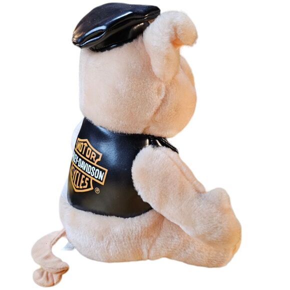 Harley Davidson Vintage Motorcycle Pig Biker Hog Plush 1998 - Picture 5 of 7